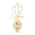 Personalizowane tulipany ze sklejki dla Dziadka, z imieniem Janek i życzeniami, idealne na Dzień Babci i Dziadka.