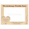 Personalizowana ramka na zdjęcie z sercem na Dzień Dziadka z dedykacją.