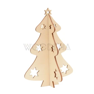 Plywood Christmas tree - folding, standing Christmas decoration