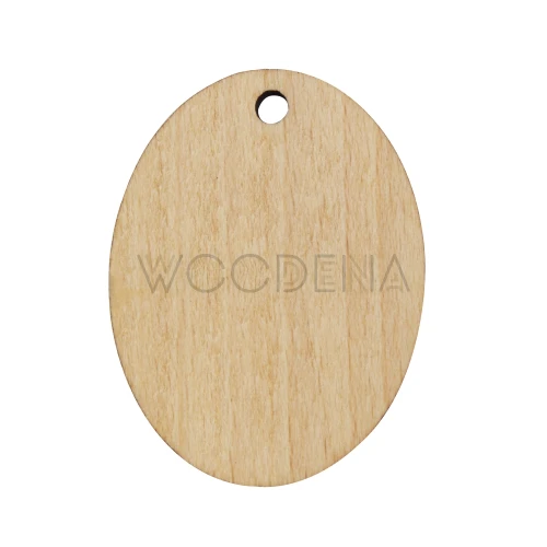 Drewniany brelok zawieszka elipsa - baza ze sklejki