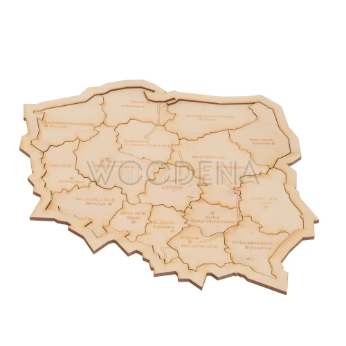 Duże drewniane puzzle mapa Polski