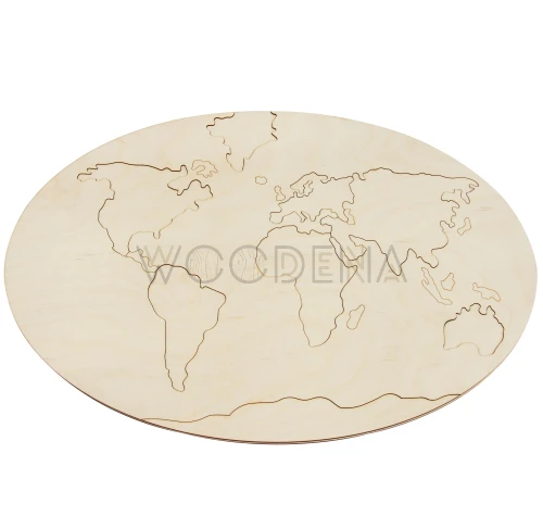Duże drewniane puzzle mapa Świata