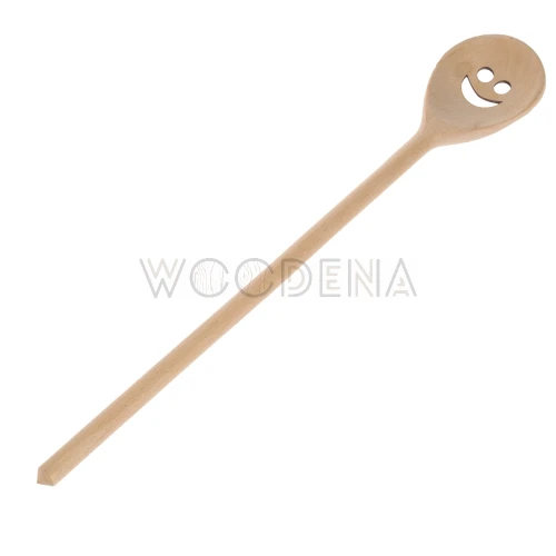 Drewniana łyżka z uśmiechem