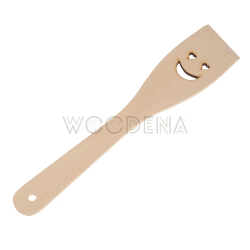 Drewniana łopatka kuchenna oczy serca