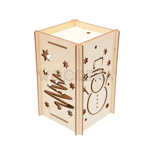 Lampion świąteczny ze sklejki