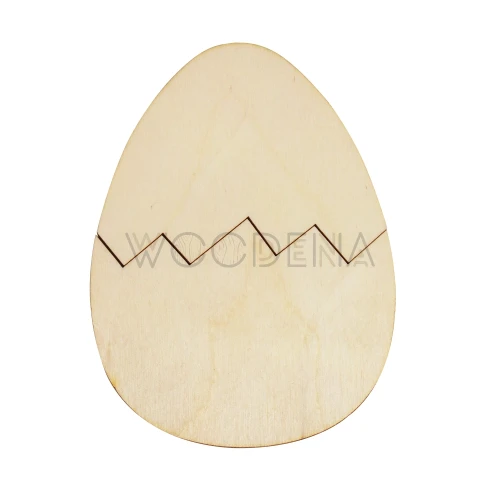 Wooden Easter egg shell
