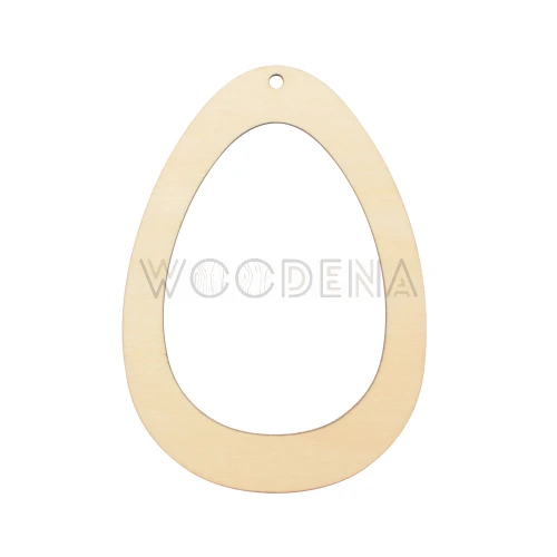 Wooden openwork Easter egg tag - medium