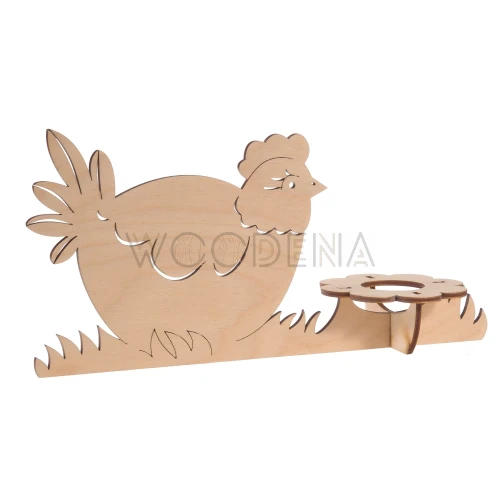 Drewniana podstawka pod jajko kura