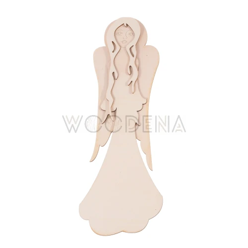 Drewniany anioł do decoupage - elementy