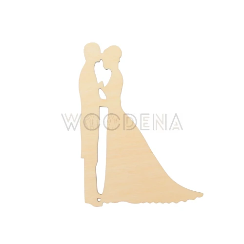 Drewniana para młoda dekoracja na ślub