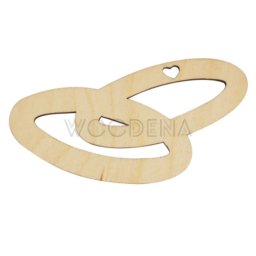 Drewniane obrączki dekoracja na wesele