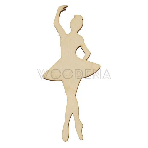 Wooden ballerina for decoupage