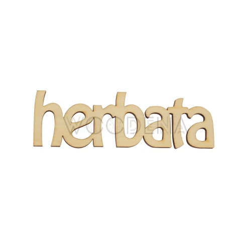 Plywood inscription - "Herbata"