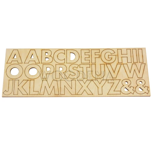 Plywood letters set