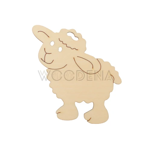 Scrapka drewniana ze sklejki brzozowej - ozdobny baranek