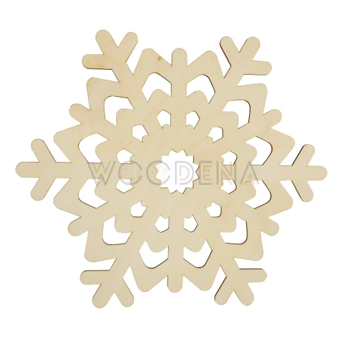 Drewniana zimowa podkładka na stół śnieżka