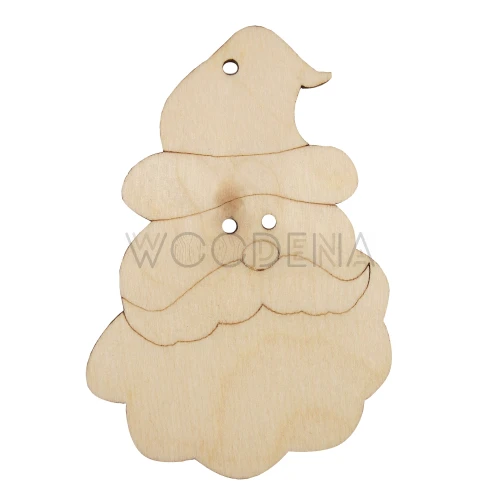 Drewniana zawieszka - Mikołaj