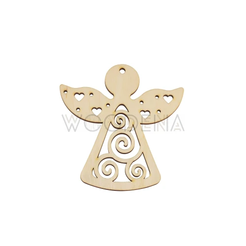 Drewniana zawieszka anioł