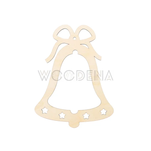 Ozdoba świąteczna, zawieszka - dzwonek z kokardką