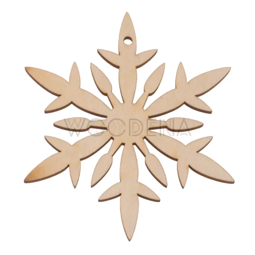 Dekoracja na choinkę - śnieżynka ze sklejki