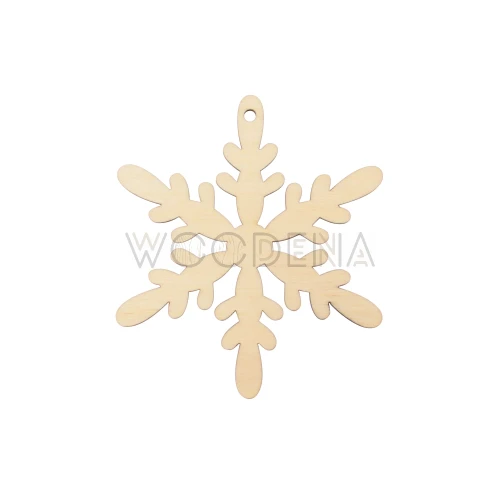 Dekoracja na choinkę - śnieżynka ze sklejki
