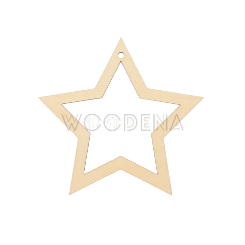 Ozdoba świąteczna, zawieszka - gwiazdka pusta