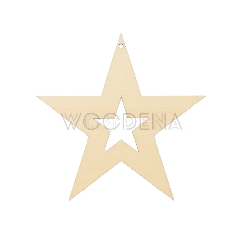 Ozdoba świąteczna, zawieszka - gwiazdka pięcioramienna