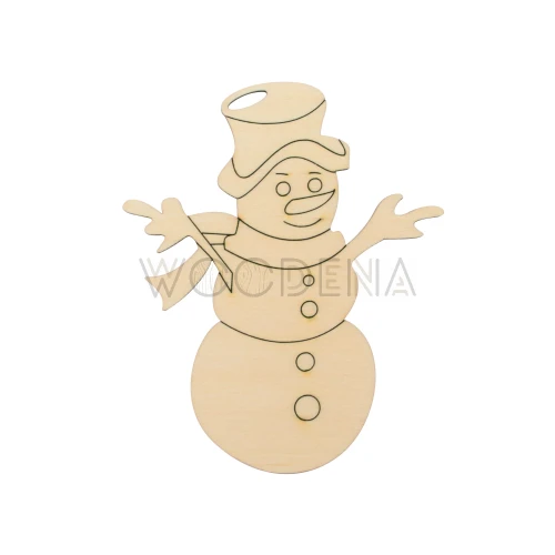 Christmas decoration, tag - snowman 2