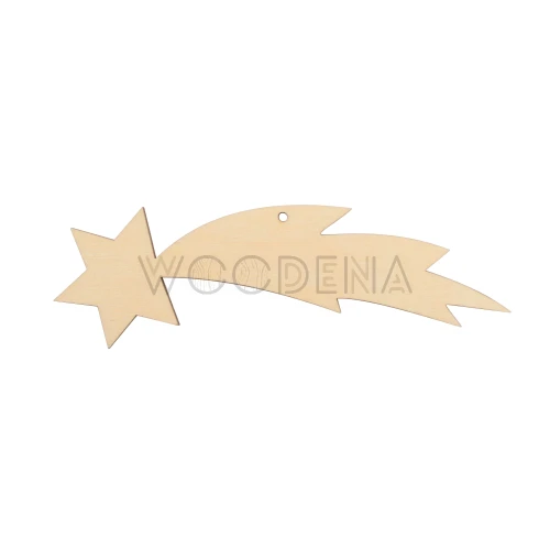Wooden star of Bethlehem, tag