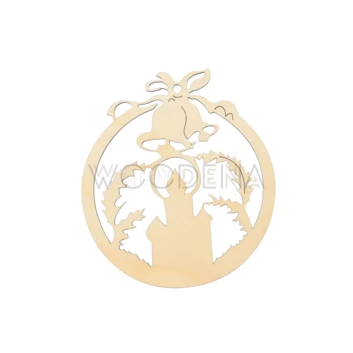 Drewniana bombka świeczka