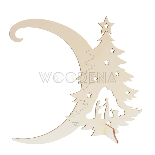 Wooden bauble stand - nativity scene