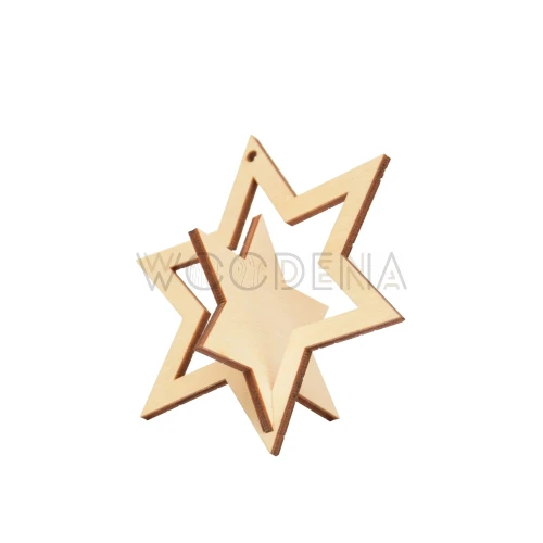 Drewniana gwiazdka 3D ze sklejki