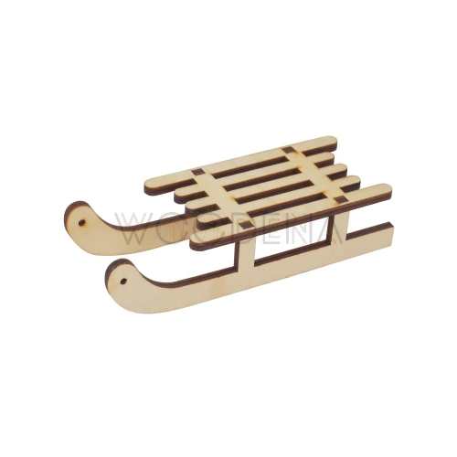 Drewniane sanki dekoracyjne składane