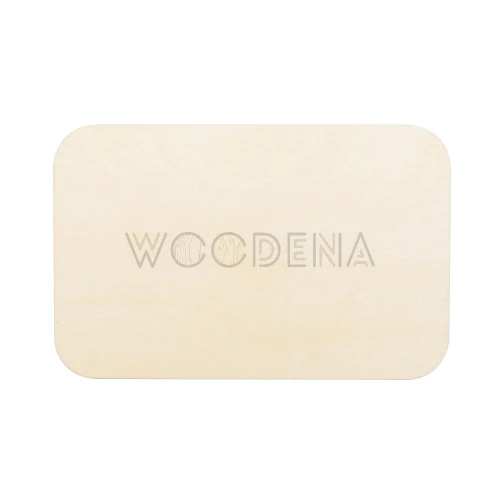 Drewniana plakietka prostokątna zaokrąglona