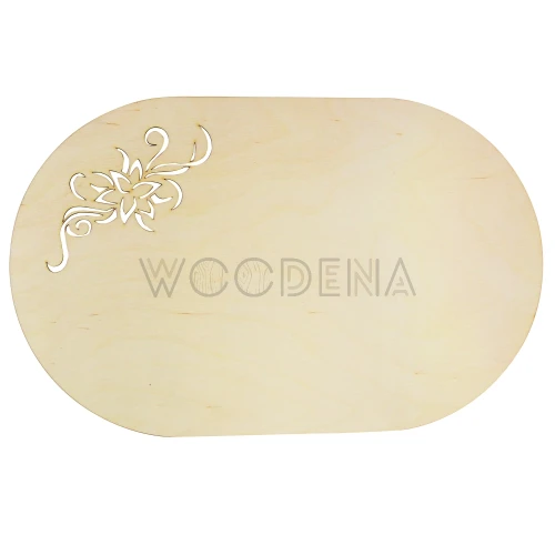 Drewniana podkładka na stół - owalna