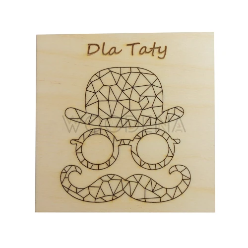 Drewniana plakietka z napisem „Dla taty”