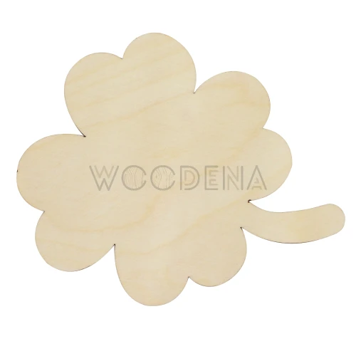 Wooden clover for decoupage