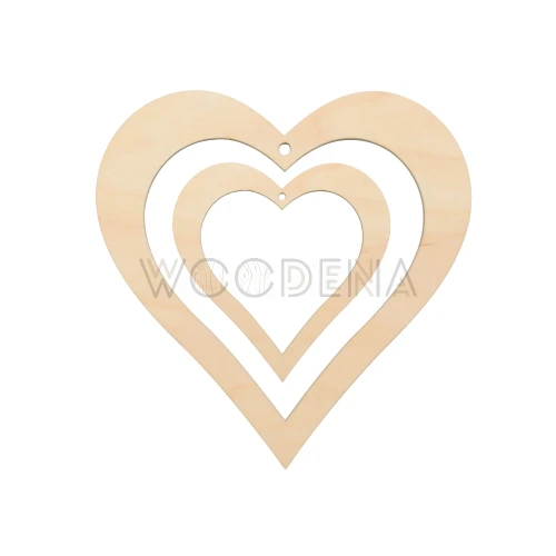 Drewniane serca 2w1