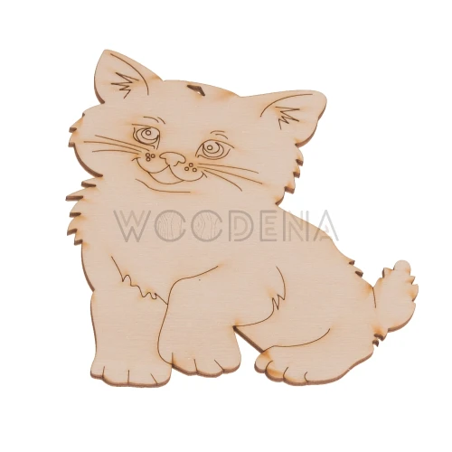 Drewniana podstawka kotek