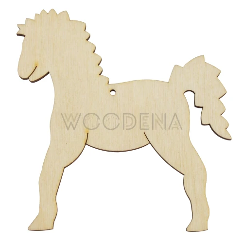 Drewniana wycinanka podstawka koń