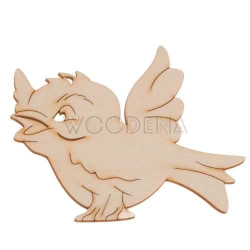 Drewniana podstawka zawieszka ptaszek