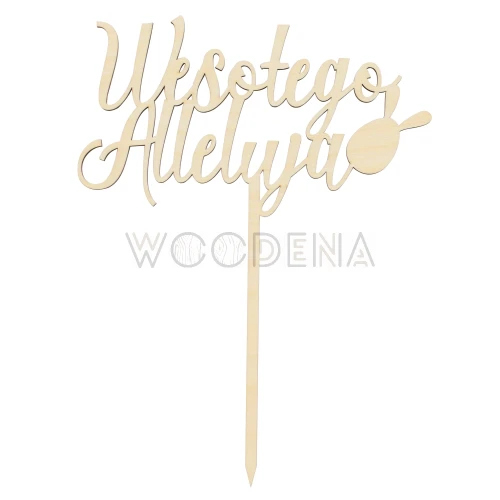 Drewniany Topper na tort „Wesołego Alleluja”