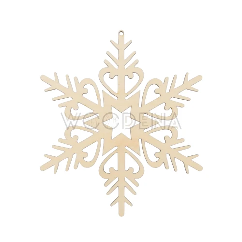 Zawieszka płatek śniegu ze sklejki