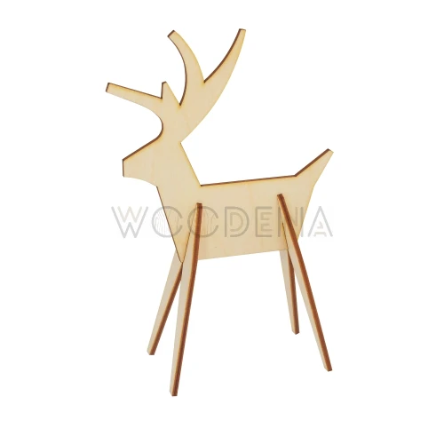 Renifer stojący ze sklejki