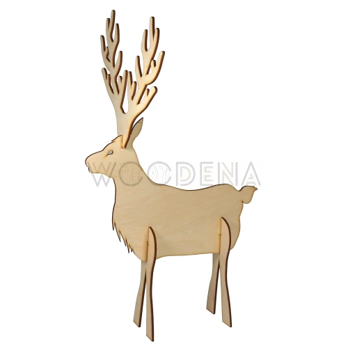 Drewniany renifer 3D - stojący