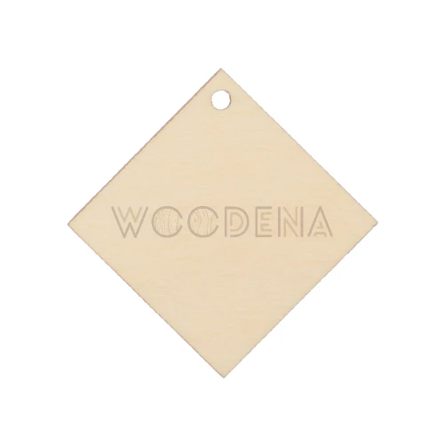 Kolczyk baza w kształcie rombu ze sklejki brzozowej