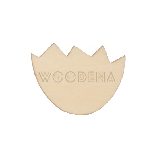 Small wooden cutout  - egg shell pattern (5 pcs).