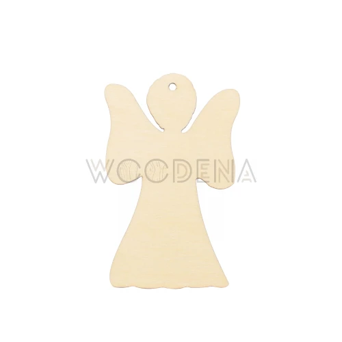 Drewniana zawieszka prosty aniołek