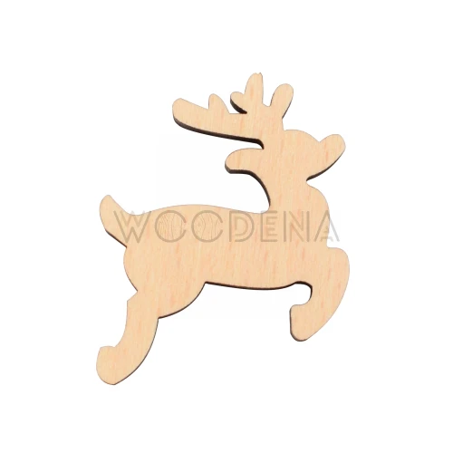 Scrapka drewniana ze sklejki brzozowej - ozdobny renifer