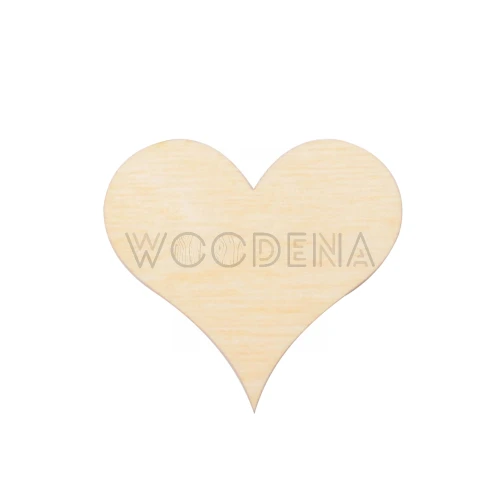 Scrapka serce zwężane ze sklejki brzozowej - dekoracja, ozdoba